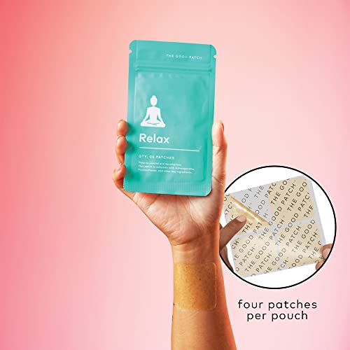 The Good Patch Relax Patches - Unwind with Ashwagandha & Ginger, Natural Wellness - 8 Patches