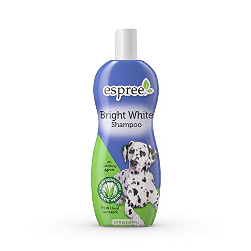 Espree Bright White Dog Shampoo - Removes Stains, Aloe Vera Infused, Floral Scent - 20oz