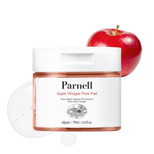 Parnell Apple Cider Vinegar Pore Pads - Minimize Pores, Deep Cleansing, Biodegradable - 60 Pads