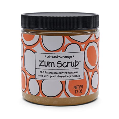 Zum Body Scrub - Almond-Orange Exfoliant, Natural Ingredients, Cruelty-Free - 13 oz