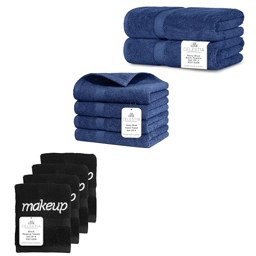 Premium 100% Cotton Towel Set - Soft, Absorbent, Safe for All Skin Types - Pack of 10