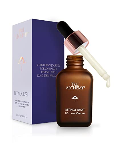 Tru Alchemy Face Serum - Revitalizing Retinol & Bakuchiol for Youthful Glow - 1 fl oz