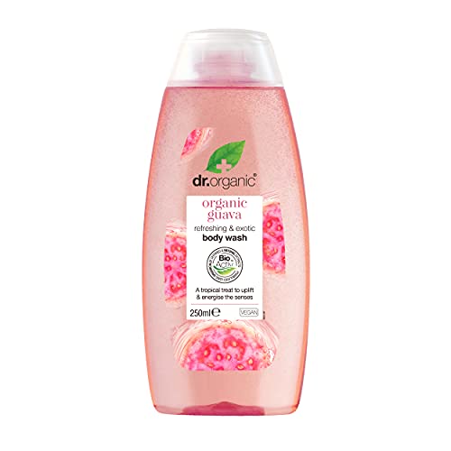 DR ORGANIC Guava Body Wash - Refreshing & Energizing, Vegan with Aloe Vera - 250ml