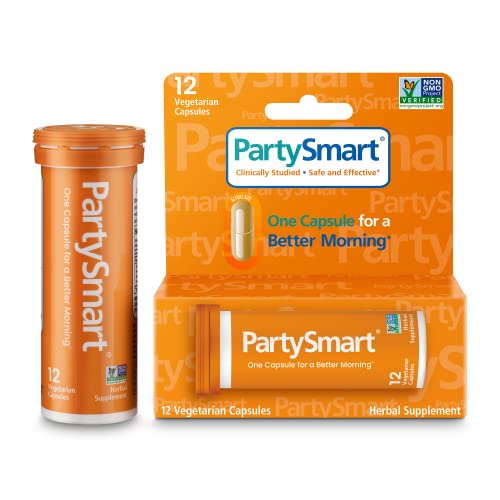 Himalaya PartySmart Liver Supplement - Supports Alcohol Processing, Plant-Based - 12 Capsules