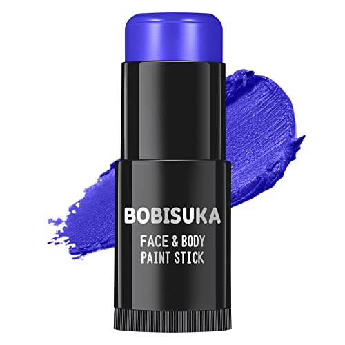 BOBISUKA Blue Body Paint Stick - Waterproof, High Pigment, Non-Toxic for Special Effects - 0.35oz