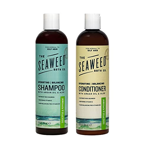 The Seaweed Bath Co. Shampoo & Conditioner Set - Hydrating, Vegan, Gluten-Free - 12oz