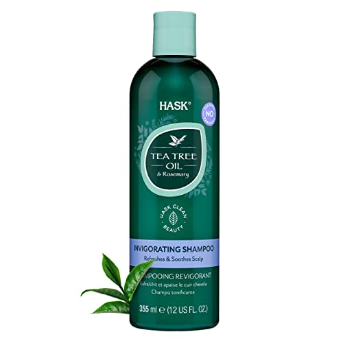 HASK Tea Tree & Rosemary Scalp Care Shampoo - Gluten-Free, Sulfate & Paraben-Free - 12 fl oz