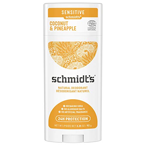 Schmidt's Natural Deodorant - 24-Hour Odor Protection, Coconut & Pineapple, Vegan - 3.25oz