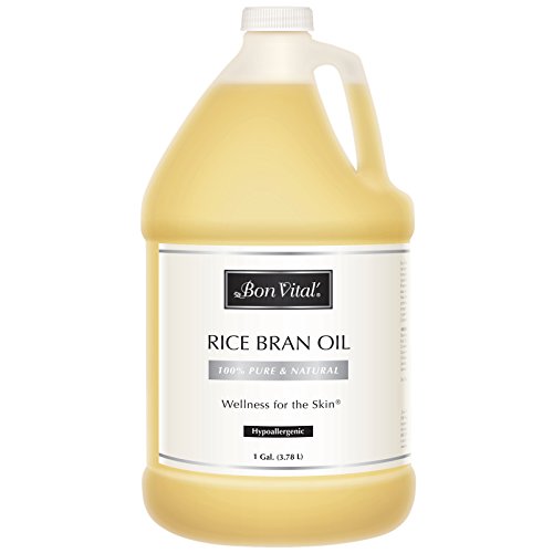 Bon Vital' Rice Bran Massage Oil - Nourishing & Moisturizing, 100% Pure, 1 Gallon