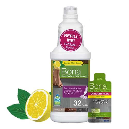 Bona Multi-Surface Cleaner - Safe for Stone & Vinyl, Plant-Based Formula, 64 Fl Oz Value Pack