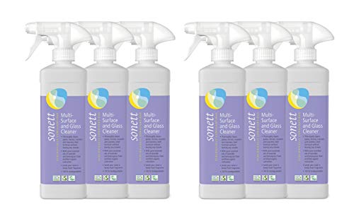 Sonett Organic Multi-Surface Cleaner - Streak-Free Shine, Lavender & Lemongrass - 17 fl oz (6 Count)