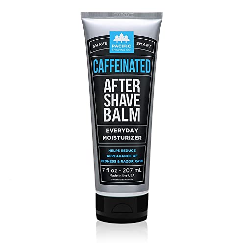 Pacific Shaving Company Caffeinated Aftershave Balm - Reduces Redness, Soothes Skin - 7oz