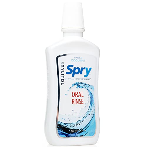 Spry Xylitol Mouthwash - Fresh Breath, Enamel Support, Natural Mint - 16 fl oz (Pack of 2)