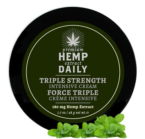 Hemp Daily Body Cream - Intensive Moisturizer with Organic Ingredients, Classic Mint - 1.70oz