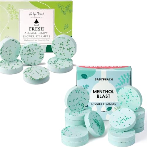 Aromatherapy Shower Steamer Gift Set - Stress Relief with Eucalyptus & Menthol - 6 & 16 Pack