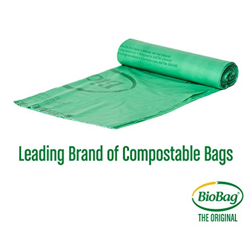 BioBag Compostable Food Scrap Bags - Certified for ASTM D6400, Plant-Based, 13 Gallon, 12 Count