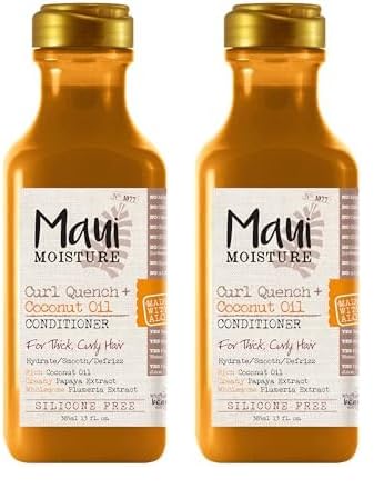 Maui Moisture Curl Quench Conditioner - Hydrates, Defines Curls, Vegan, Silicone-Free - 13oz