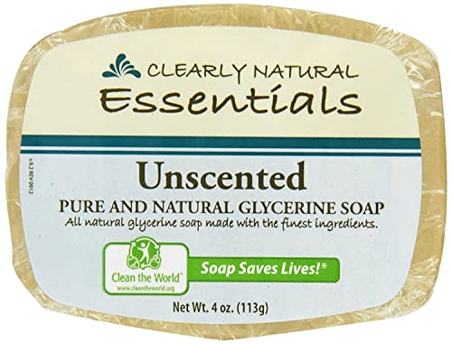 Clearly Naturals Glycerin Bar Soap - Hypoallergenic, Gluten-Free, Non-GMO - 12x4 oz