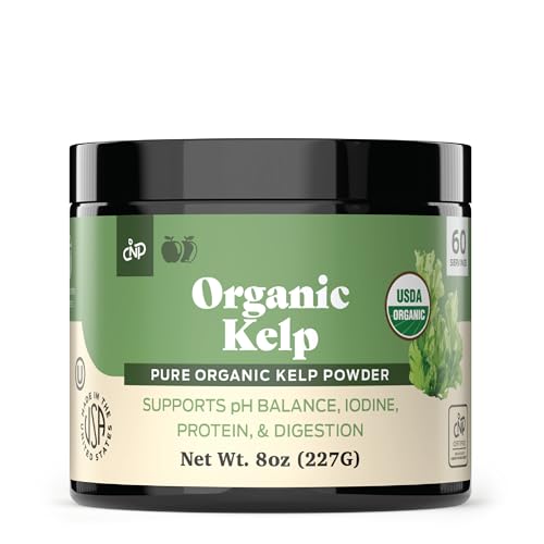 Organic Kelp Powder Supplement - Supports Thyroid, Iodine Source, 16 Amino Acids - 8oz