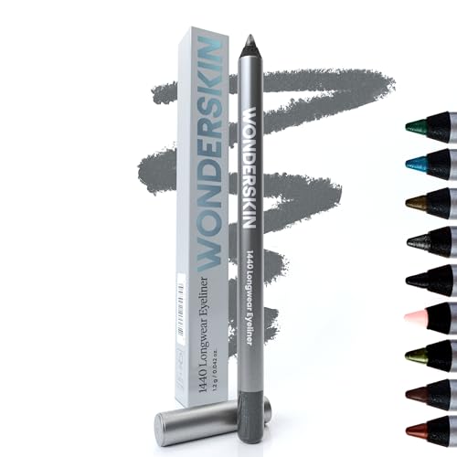 Wonderskin 1440 Longwear Blue Glitter Eyeliner - Waterproof, Vegan, Precision Pencil - Oyster Blue