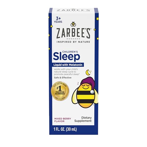 Zarbee's Kids Sleep Supplement - Promotes Peaceful Sleep, Natural Berry Flavor - 1 Fl Oz