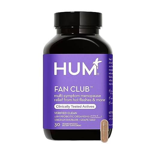 HUM Fan Club Hormone Balancing Supplement - Mood & Menopause Relief with Probiotics - 30 Vegan Caps