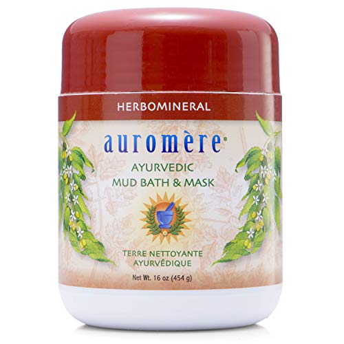 Auromere Ayurvedic Mud Mask - Detoxifies & Exfoliates, 12 Herbal Ingredients - 16oz