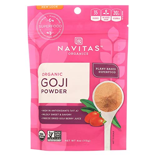 Navitas Naturals Goji Berry Powder - Organic Superfood, Nutrient-Rich, Gluten-Free - 4oz