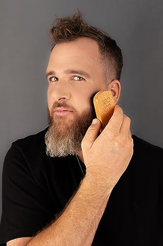 Premium Men's Grooming Set - Tame & Style Facial Hair, Pear Wood Comb & Brush - All Hair Types