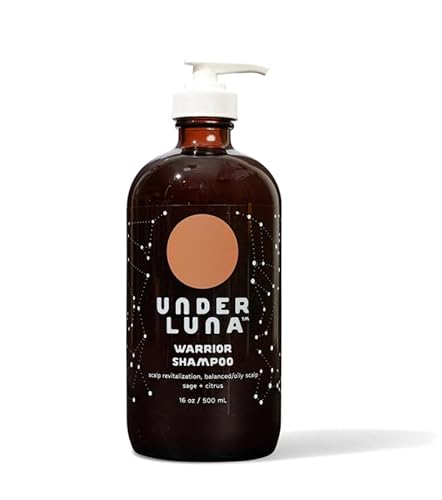 Under Luna Warrior Shampoo - Revitalizes Scalp, Restores Hair Elasticity, Sage & Lemon - 16oz