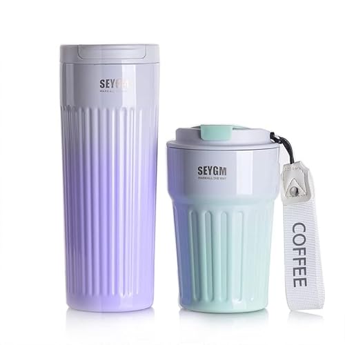 KETIEE Insulated Coffee Mug - Leakproof, Durable Stainless Steel, 13oz Capacity - Grad Blue