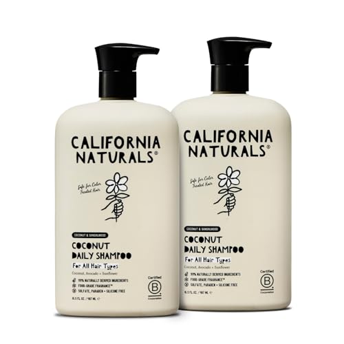 California Naturals Shampoo - Nourishing Coconut Formula, Natural Ingredients - 16.5 fl oz, 2 Pack