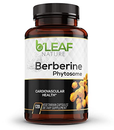 B’Leaf Nature's Berberine Phytosome Capsules - Boost Absorption, Vegan & Non-GMO - 120ct, 1100mg