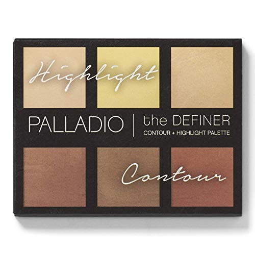 Palladio Makeup Palette - Contour & Highlight with 6 Blendable Shades, Vegan & Cruelty-Free