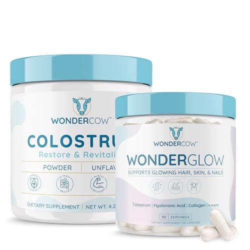 WONDERCOW Colostrum Supplement - Supports Hair Growth, Stronger Nails & Radiant Skin - 100g