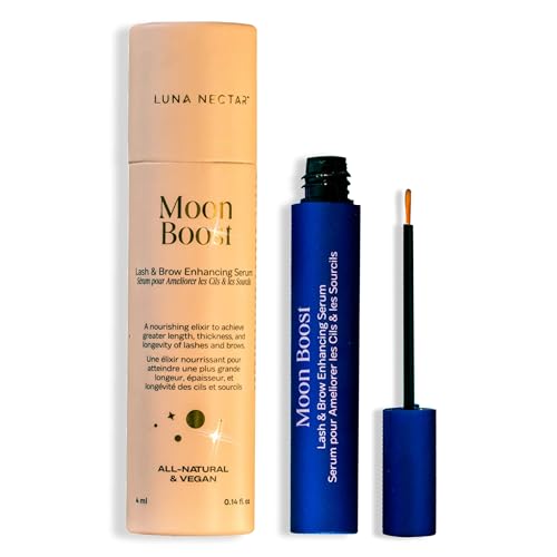 Luna Nectar Moon Boost Lash & Brow Serum - Vegan, Fast Results, Safe for Sensitive Skin - 4mL