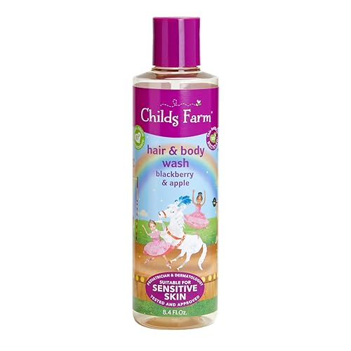 Childs Farm Kids Shampoo & Body Wash - Gently Cleans, Moisturizes Sensitive Skin - 8.4 Fl Oz