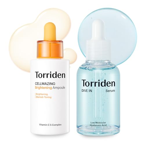 Torriden Skin Care Set - Hydrating Serum & Vita C Ampoule for Refined Texture - 1.69oz + 1.01oz