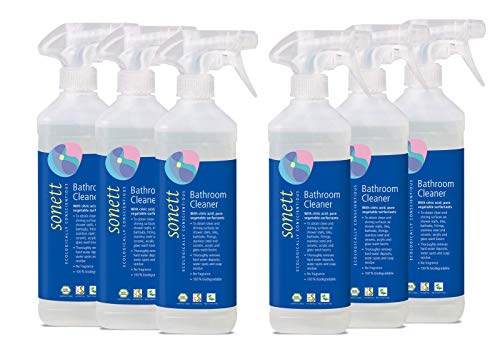 Sonett Bathroom Cleaner - Removes Limescale & Grease, 100% Biodegradable - 17 fl oz, Pack of 6