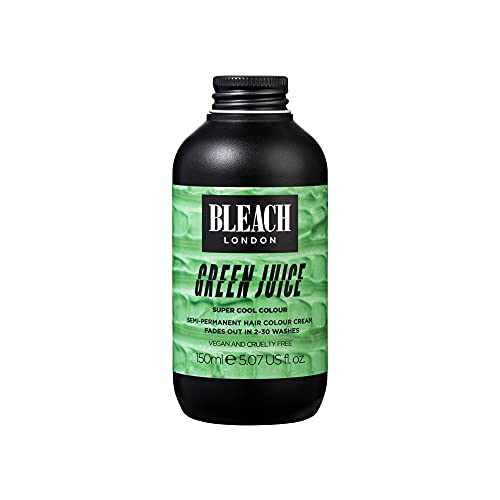 BLEACH LONDON Green Juice Super Cool Color - Vegan, Pale Pastel Green, 5.07 fl oz