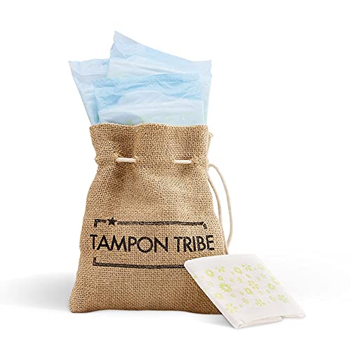 Tampon Tribe Organic Cotton Sanitary Pads - Leak-Free, Hypoallergenic, 10 Thin Pads