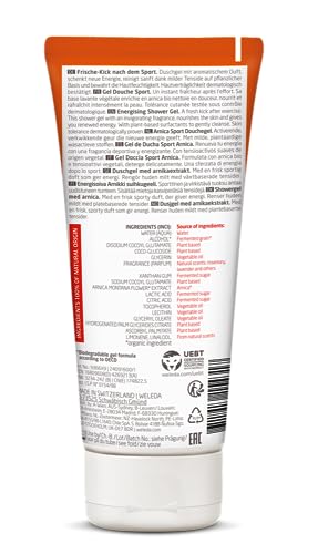 Weleda Sport Arnica Shower Gel - Soothing & Energizing, Plant-Based Formula - 6.8oz