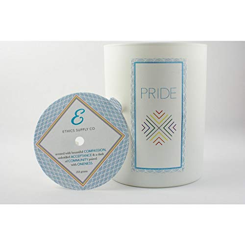 Ethics Supply Candle - Celebrating Equality, Essential Oils, Coconut-Apricot Wax - 11oz