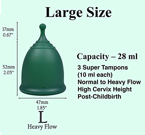 SHORDY Menstrual Cup Set - Healthier Alternative, Medical Grade Silicone, 2 Sizes for All Flows