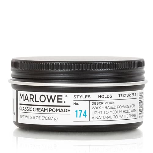 MARLOWE. Hair Pomade - Light to Medium Hold, Nourishing Coconut Oil & Shea Butter - 2.5 oz