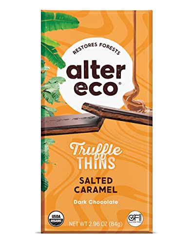 Alter Eco Salted Caramel Truffle Thins - Organic, Gluten-Free, Fair Trade - 1-Pack