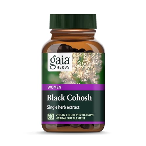 Gaia Herbs Black Cohosh - Menopause Relief & Hormone Balance, Organic - 60 Vegan Capsules