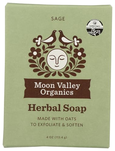 Moon Valley Organics Oatmeal Sage Soap - Soothes Eczema, USDA Certified Organic - 4 oz