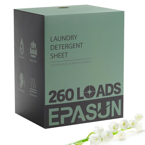 Laundry Detergent Sheets - Ultra-Concentrated, Gentle Formula, Biodegradable - 260 Loads