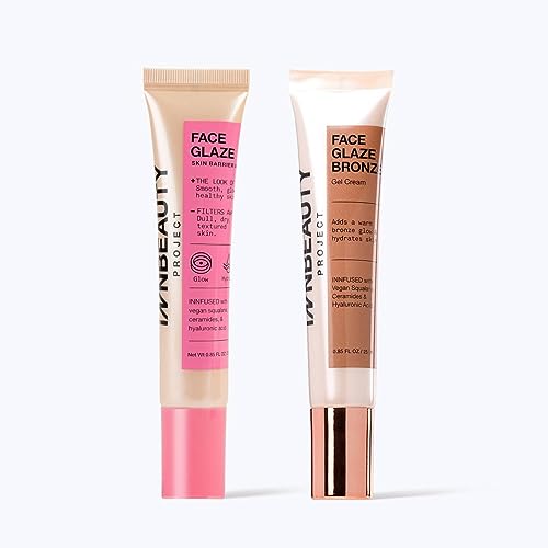 INNBeauty Project Face Glaze Duo - Achieve Dewy Skin with Hydrating Ingredients - 0.85 fl. oz Each